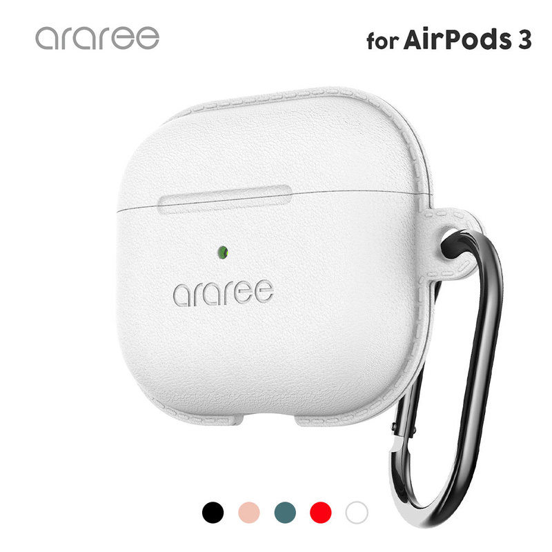 araree AirPods 3 ケース シリコン silicon case POPS [ ワイヤレス充電 Qi 対応 ] カラビナ付き