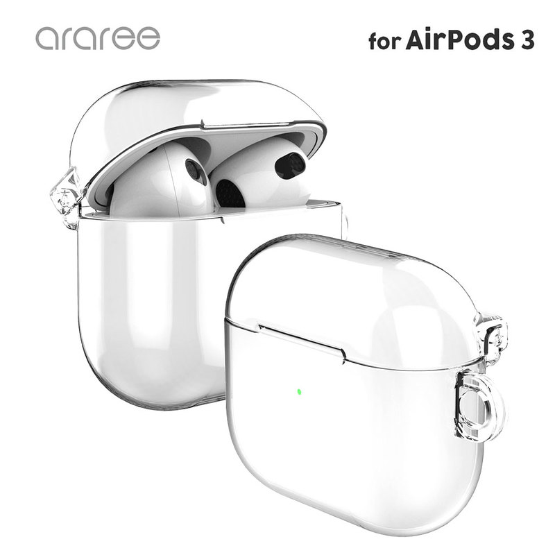 araree AirPods 3 ケースカバー Nu:kin [ ハード クリアケース ワイヤレス充電 Qi 対応 ]