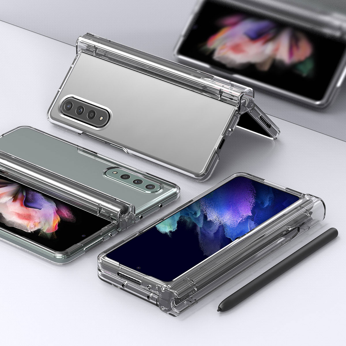 Galaxy Z Fold3 5G ケース】NUKIN 360 クリア ギャラクシー ゼット