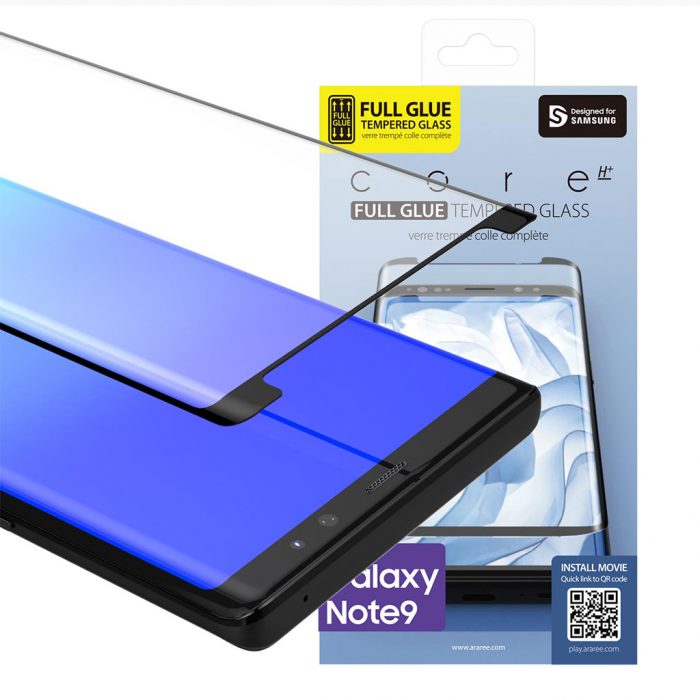 Galaxy Note9 保護強化ガラスフィルム FULL GLUE Core Platinum